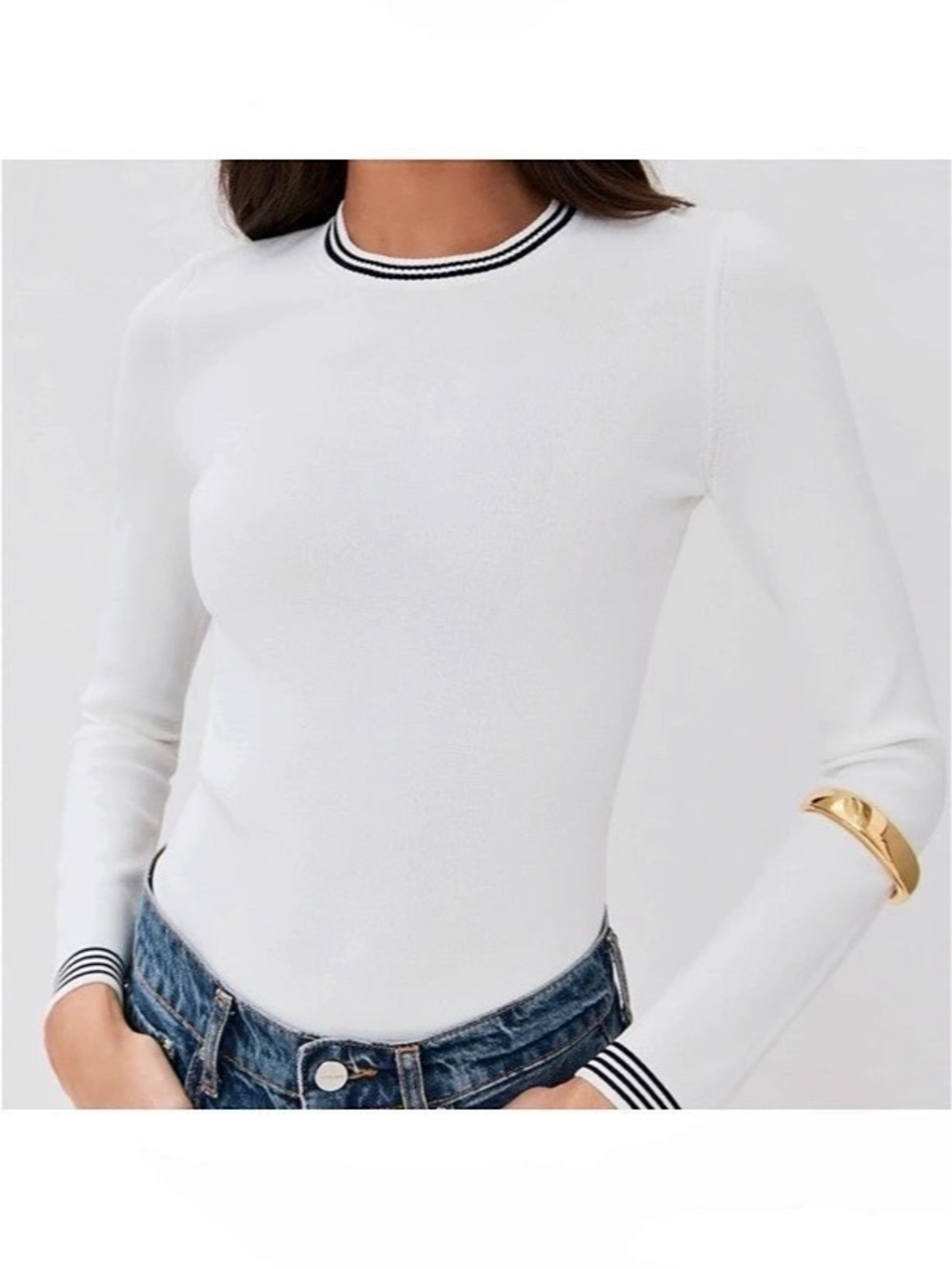 LE BOP Ringer Long Sleeve Bodysuit